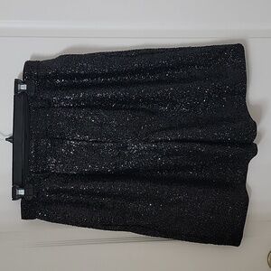 Express Size 10 Black High Waisted Sequin Tinsel Shorts, NEW with Tags